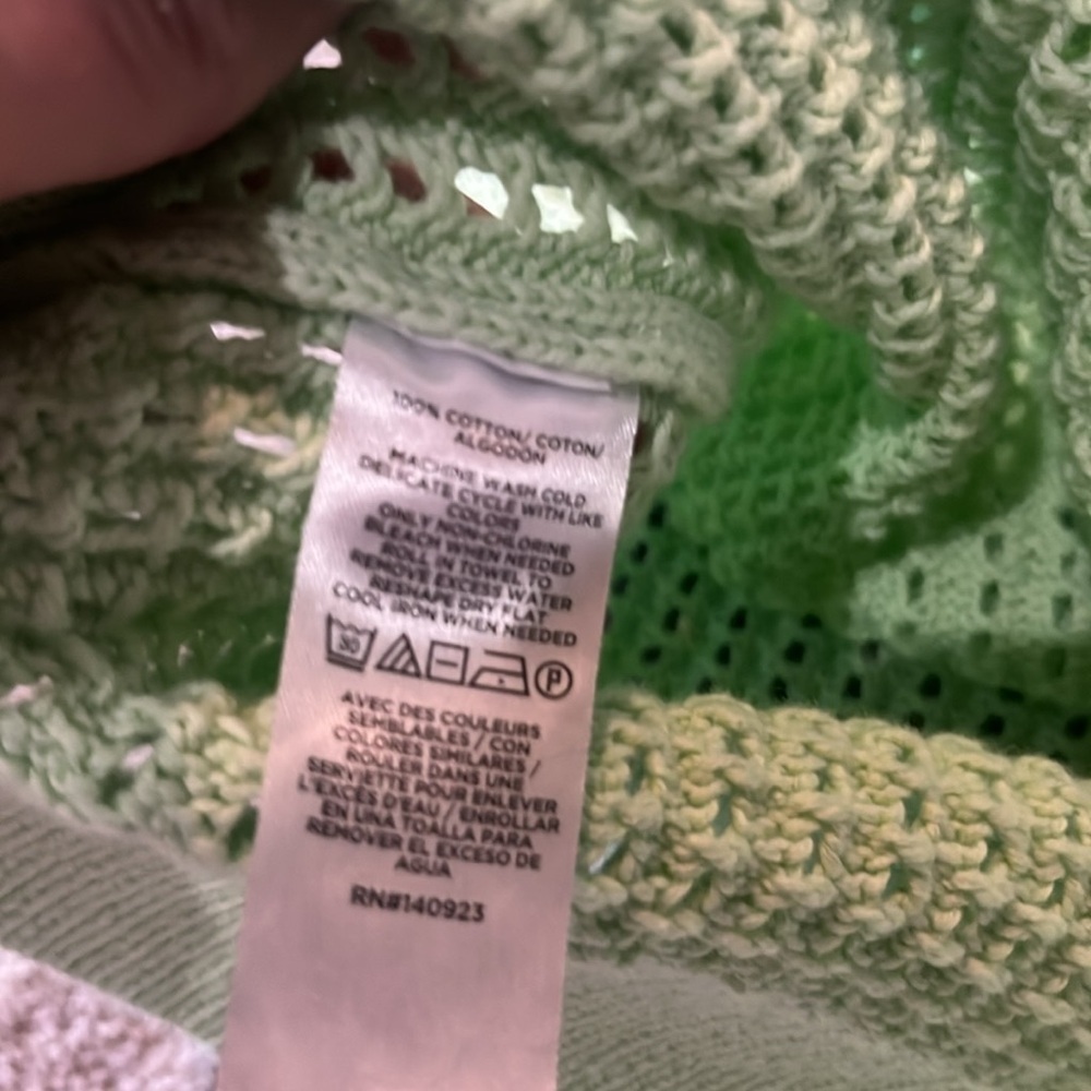 LOFT Green Open Stitched Sweater Size XS - Picture 8 of 10
